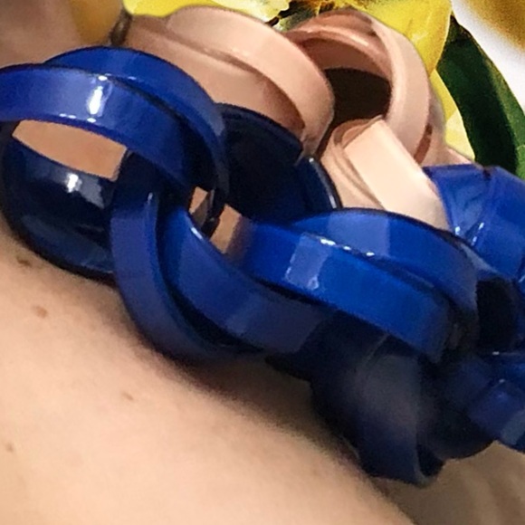 NWT ANTHROPOLOGIE Chunky Glass Boho Chic Link Necklace - Picture 5 of 7